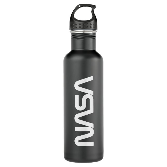 Iconic NASA Circa Eclipse Black 24 oz 710 Ml Water Bottle (Front)