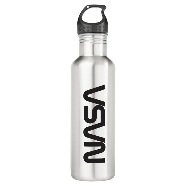 Iconic NASA Circa Mercury Grey 24 oz 710 Ml Water Bottle (Front)