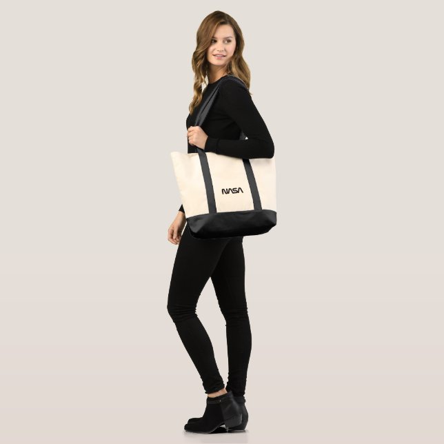 Iconic NASA Circa Preppy Tote (Pluto Cream) (Front (Model))