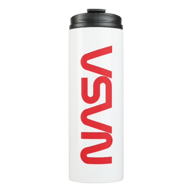 Iconic NASA Circa Rocket White 16 oz Thermal Tumbler (Front)