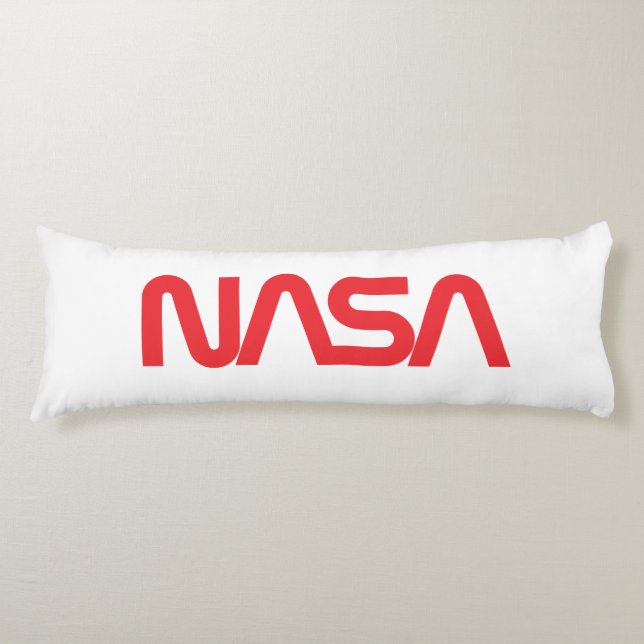 Iconic NASA Circa Rocket White Grade A Cotton Body Cushion (Front)