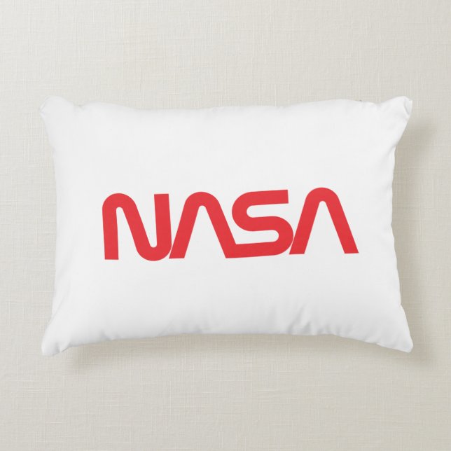 Iconic NASA Circa Rocket White Grade A Cotton Decorative Cushion (Front)