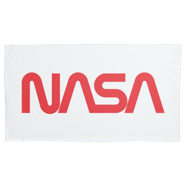 Iconic NASA Circa Rocket White King Pillowcase (Front)