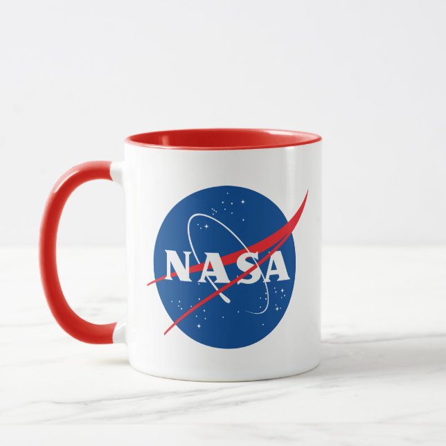 Iconic NASA Comet Red/White Ceramic Mug (Left)