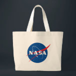 Iconic NASA Cotton XL Tote Bag (Pluto Cream)<br><div class="desc">IMPORTANT NOTICE: NASA Insignia and identifiers provided and used with permission of NASA.</div>