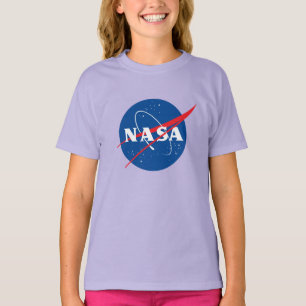 Iconic NASA Girls’ Cotton T-Shirt (Nova Violet)