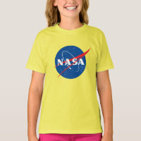 Iconic NASA Girls’ Cotton T-Shirt (Sun Yellow)