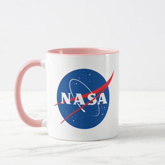 Iconic NASA Horizon Pink/White Ceramic Mug (Left)