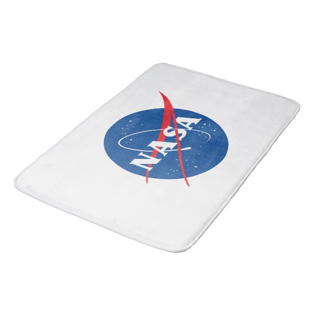 Iconic NASA Large Bath Mat (Rocket White) (Angled)