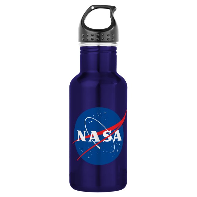 Iconic NASA Night Sky Blue 18 oz 532 Ml Water Bottle (Front)