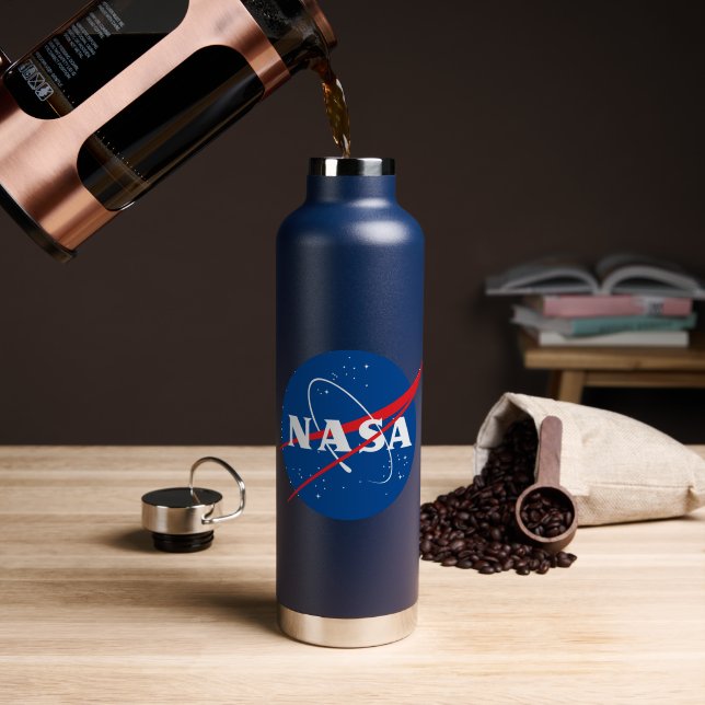 Iconic NASA Night Sky Blue Insulated Water Bottle (Coffee (Rotated))