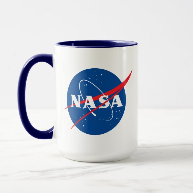 Iconic NASA Night Sky Blue/White Ceramic Bistro Mug (Left)