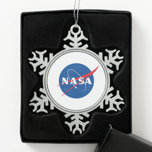 Iconic NASA Pewter Holiday Ornament (Snowflake) (Box)