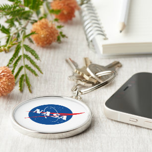 Iconic NASA Prestige Round Keychain (metal, L/S)
