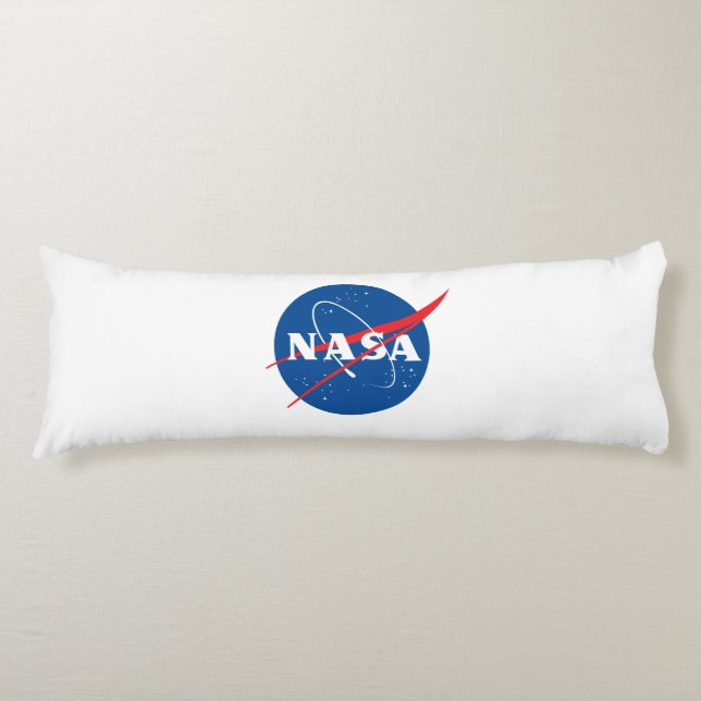 Iconic NASA Rocket White Student Value Body Cushion (Front)