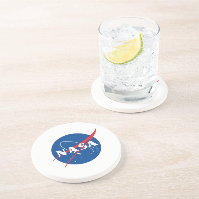 Iconic NASA Round Geo Sandstone Coaster (Side)