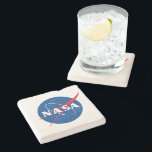 Iconic NASA Square Geo Limestone Coaster<br><div class="desc">IMPORTANT NOTICE:  NASA Insignia and identifiers provided and used with permission of NASA.</div>