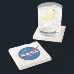 Iconic NASA Square Geo Limestone Coaster<br><div class="desc">IMPORTANT NOTICE:  NASA Insignia and identifiers provided and used with permission of NASA.</div>