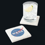 Iconic NASA Square Geo Marble Coaster<br><div class="desc">IMPORTANT NOTICE:  NASA Insignia and identifiers provided and used with permission of NASA.</div>