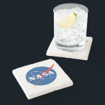 Iconic NASA Square Geo Marble Coaster<br><div class="desc">IMPORTANT NOTICE:  NASA Insignia and identifiers provided and used with permission of NASA.</div>