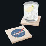 Iconic NASA Square Geo Sandstone Coaster<br><div class="desc">IMPORTANT NOTICE:  NASA Insignia and identifiers provided and used with permission of NASA.</div>