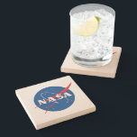 Iconic NASA Square Geo Sandstone Coaster<br><div class="desc">IMPORTANT NOTICE:  NASA Insignia and identifiers provided and used with permission of NASA.</div>