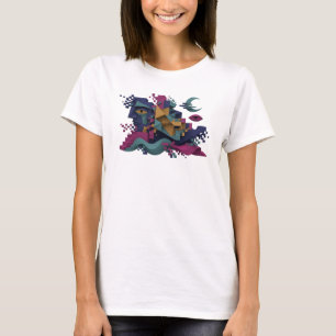 Iconic Navy VISION 3D Text Art T-Shirt