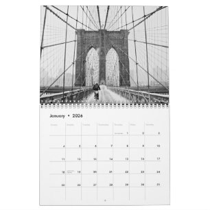 Iconic New York City Bridges 2026 Photo Wall Calen Calendar