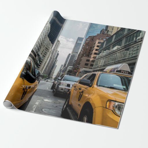 Image of Iconic New York City Yellow Taxi Cabs Wrapping Paper