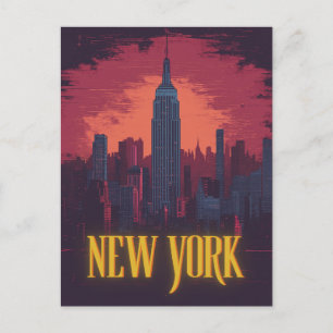 Iconic New York Cityscape – Nighttime Skyline Postcard