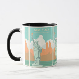 Iconic New York: Vintage USA Travel Poster Mug