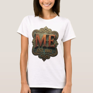 Iconic Orange ME EST 1982 Bold Design T-Shirt