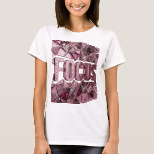 Iconic Pink FOCUS Statement Design T-Shirt
