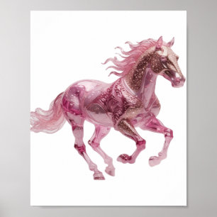 Iconic Pink PINK GLASS HORSE Statement Design Poster