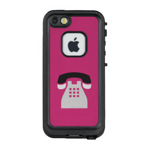 Iconic Pink Retro Phone on any Colour LifeProof FRÄ’ iPhone SE/5/5s Case