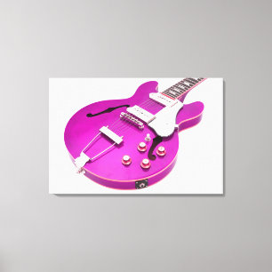 ICONIC PURPLE ELECTRIC GUITAR 24x36 Canvas Print
