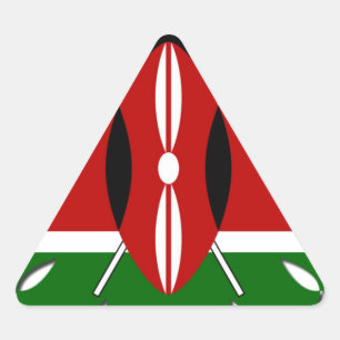 Iconic Regal Kenya Republic Flag Inspired Artwork Triangle Sticker
