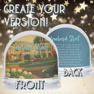Iconic San Francisco Lombard Street Souvenir Dome  Snowglobe
