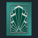 Iconic Shaped Art Deco Poster<br><div class="desc">I have created an Iconic shaped art deco poster /print in shades of green and blue to make this lovely poster/print. This print could be framed or used for crafts. A lovely home addition.</div>
