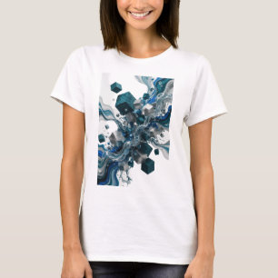 Iconic Silver ABSTRACT ART Design T-Shirt