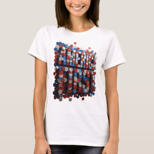 Iconic Silver AMERICA FIRST 3D Text Art T-Shirt
