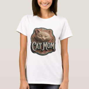 Iconic Silver CAT MOM Graphic Tee