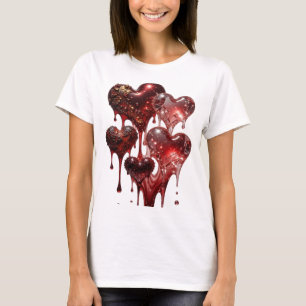 Iconic Silver HEARTS OF GLASS AND GLITTER T-Shirt