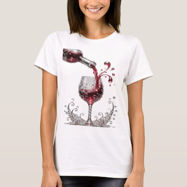 Iconic Silver RED WINE Custom Tee (Front)