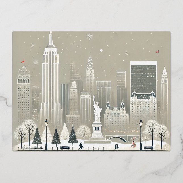 Iconic Statue of Liberty & NYC Skyline Holiday  (Front)