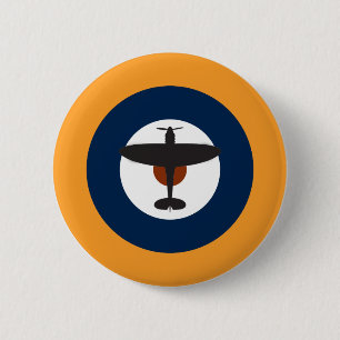 Iconic Supermarine Spitfire 6 Cm Round Badge