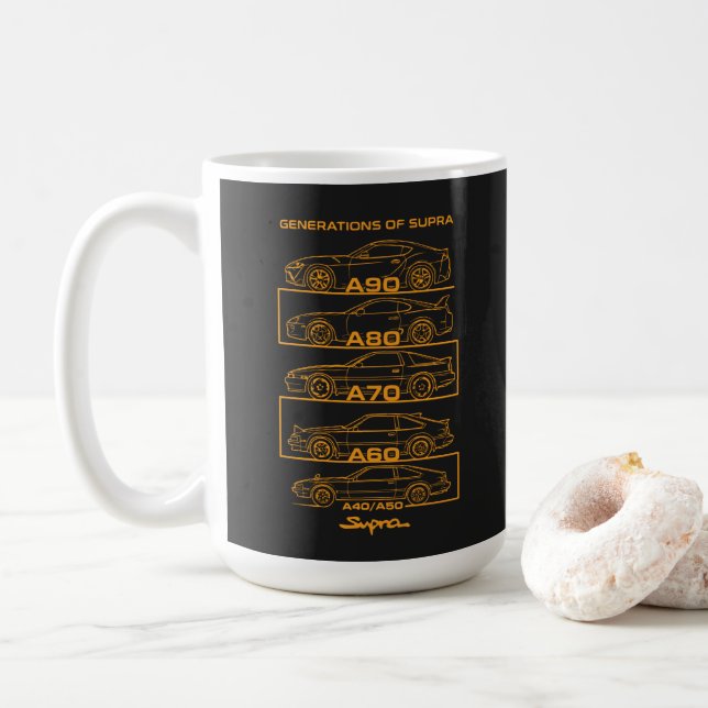 Iconic Supra Silhouette Original Design Coffee Mug (With Donut)