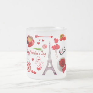 Iconic Valentine's Day Romantic Mona More Souvenir Frosted Glass Coffee Mug