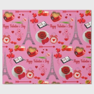 Iconic Valentine's Day Romantic Mona More Souvenir Wrapping Paper