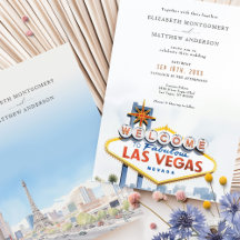 Iconic Vegas Welcome Sign Wedding Invitation